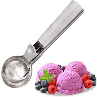 #8 (4 oz) Disher, Scoop, Food Scoop, Ice Cream Scoop, Portion Control - Grey Handle, Stainless Steel, Met Lux - 1ct Box