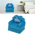 thumbnail image 1 of Foldable Cartoon Chair, Lovely Crown Multi Functional, Kindergarten Reading Sofa, Blue, with Cloth Material, for Indoor and Outdoor Use, 1 of 7