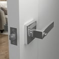 thumbnail image 3 of Privacy Lever Style Chrome Crown Door Handle 8 Pack by Villar Home Designs, 3 of 8