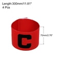 thumbnail image 2 of Unique Bargains Brassard de Capitaine de Soccer 11.8x2.8', Badge de Protection Élastique en Nylon, Rouge 4 Pack, 2 of 4