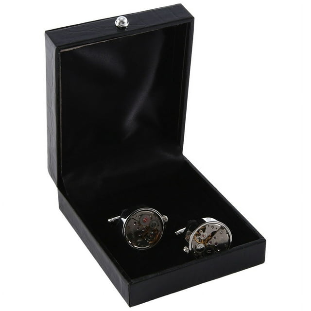 Mechanical Watch Movement Cufflinks for Mens Shirt Cuff Functional Watch Mechanism Cuff Modeling Cufflinks