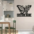 thumbnail image 2 of Craftnamesign Personalized Butterfly Floral Metal Wall Art, Custom Butterfly Floral Name Sign Decor, 2 of 5