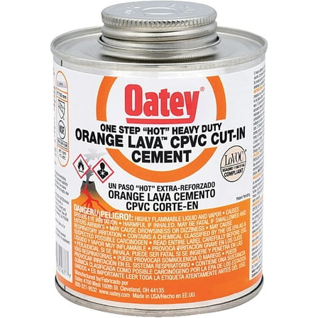 8 OZ CPVC HEAVY DUTY ORANGE LAVA CEMENT
