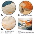 thumbnail image 3 of Designart "Vibrant River Ink Fusion" Abstract Marble Canvas Art Print, 3 of 7