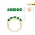 thumbnail image 5 of ANGARA Natural Shared Prong Set Half Eternity 2.25 ct Emerald Wedding Band in 14K Yellow Gold for Women (Size-5mm) | May Birthstone, Anniversary, Jewelry Gift for Women | Natural Emerald Ring, 5 of 10