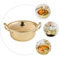 thumbnail image 4 of 1pc binaural de aluminio fideos olla resistente al calor Ramen Ramen para la cocina dorada, 4 of 5