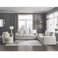 thumbnail image 5 of Lexicon Contemporary Wood Swivel Chair in Beige Chenille, 5 of 6