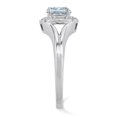 thumbnail image 3 of Sterling Silver Rhodium-plated Diam. & Aquamarine Ring Size 5, 3 of 3