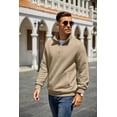 thumbnail image 4 of COOFANDY Mens Quarter Zip Pullover Quilted Sweatshirt Knit Long Sleeve Mock Neck Sweater Polo with Pocket, 4 of 10