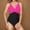 Hot Pink~, variant on Jjayotai Womens One Piece Swimsuits, Ruched Push Up Bathing Suits for Women Tummy Control, Tie Back Color Block Slimming Swimwear Hot Pink~ XXL