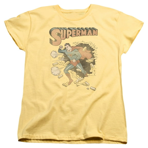 Superman Vintage Breakthrough Women's T-Shirt Banana