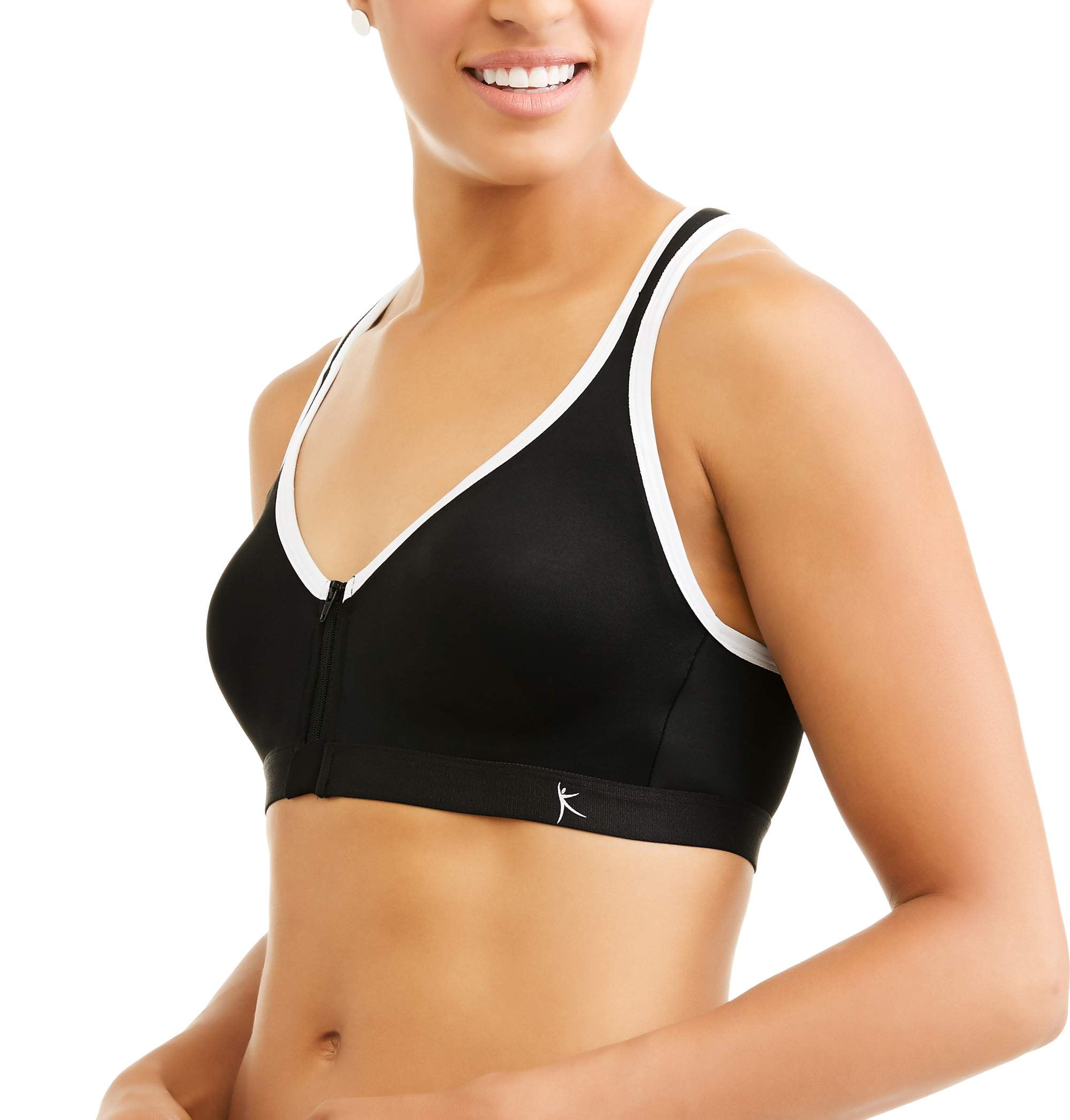 danskin now zip front bra