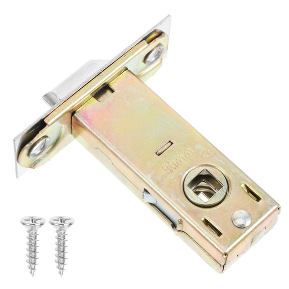 Tubular Latch For Door Handles Interior Mortice Latch Stainless Steel Door Lock Deadbolt with Screw Suitable For Sliding And Barn Doors Safety Door Latch Hardware Golden 50 mm