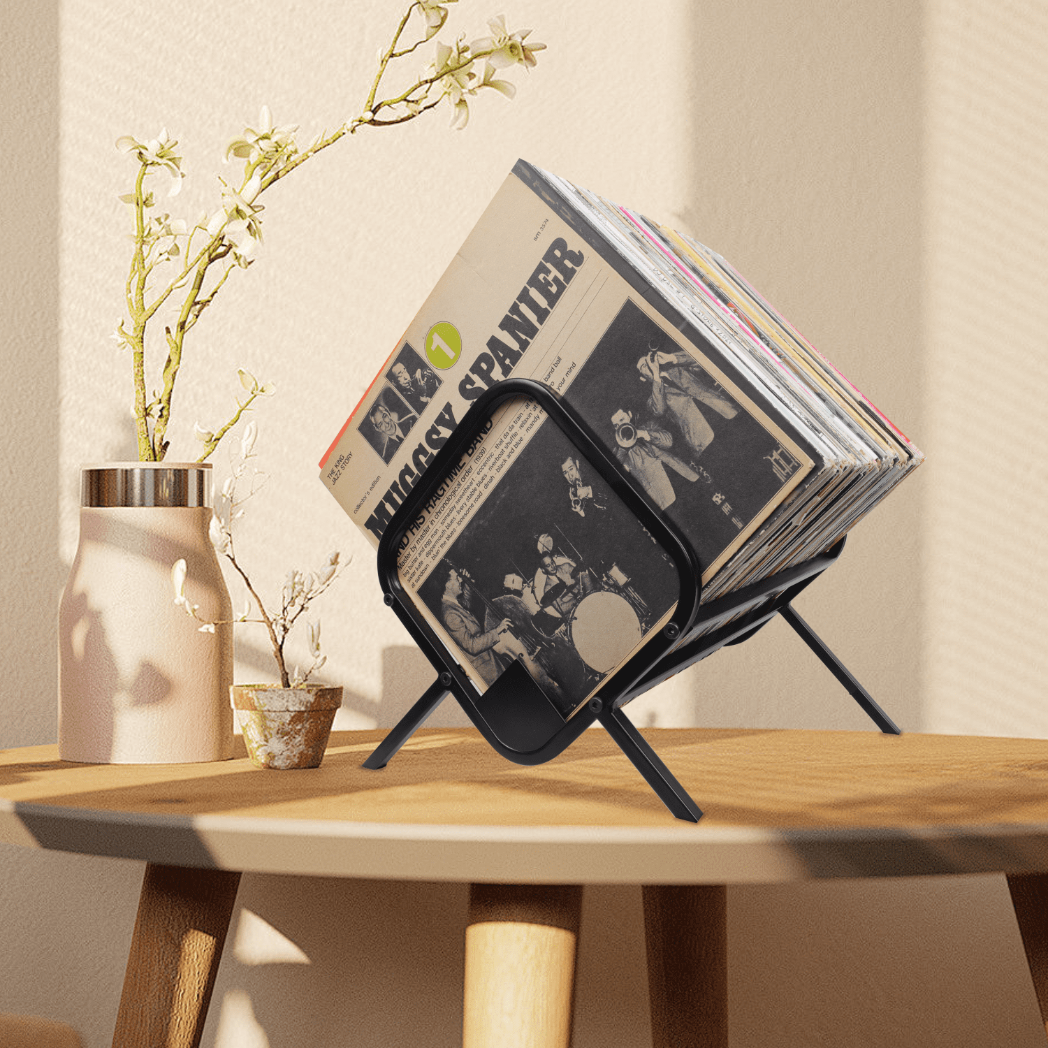 Bastch Metal 13.34"W x 12.67" H Storage Shelf Unit, Black