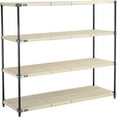 thumbnail image 3 of Global Industrial PM18547N5 Beige & Blue Nexelite Vented 5 Tier Nexelon Plastic Shelving - 54 x 18 x 74 in., 3 of 5