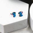 thumbnail image 4 of Stitch Earrings Anime Cartoon Stitch Ear Studs Ohana Means Family Stitch Lilo Jewelry Gifts for Woman Girl, 4 of 4