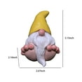 thumbnail image 3 of YOHAVEN Garden Gnome Resin Statue Mini Outdoor Dwarf Figurines Yard Lawn Ornaments Fairy Tale Courtyard Potted Plants Patio Decorations Gift for Home Garden Lovers, 3 of 6