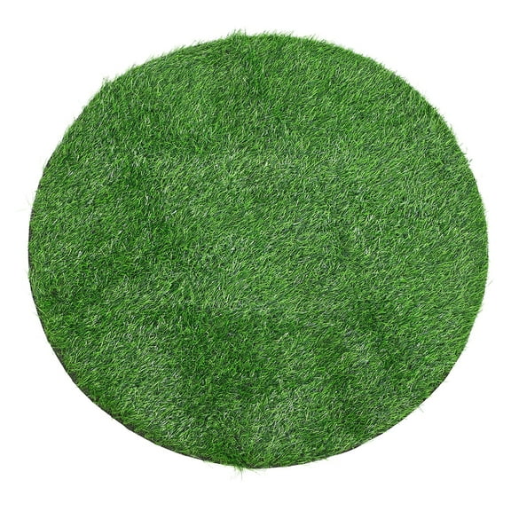 MLINS Artificial Turf Table Mat for Furniture Use Green Plastic Realistic Grass Decoration Round