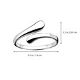 thumbnail image 2 of Shisuyan Bague en Cuivre Argent 1Ensemble 0.7x0.7in, 2 of 8