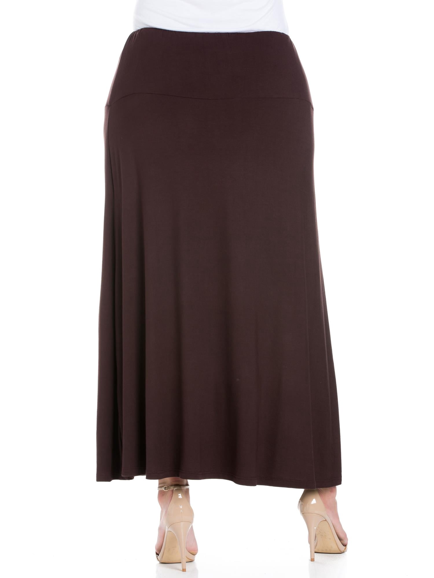 24seven Comfort Apparel Plus Size Maxi Skirt