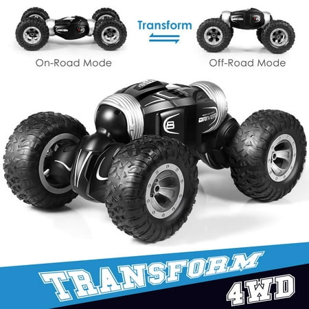 RC Car, LooQoo Remote Control Cars for Kids 4WD Off Road Vehicle Rock Crawler 2. 4Ghz 1:16 Rechargable Monster Truch Dual Motors Buggy Hobby Racing Car Toys Gifts Boys Girls 6 7 8 9 10 12 Year