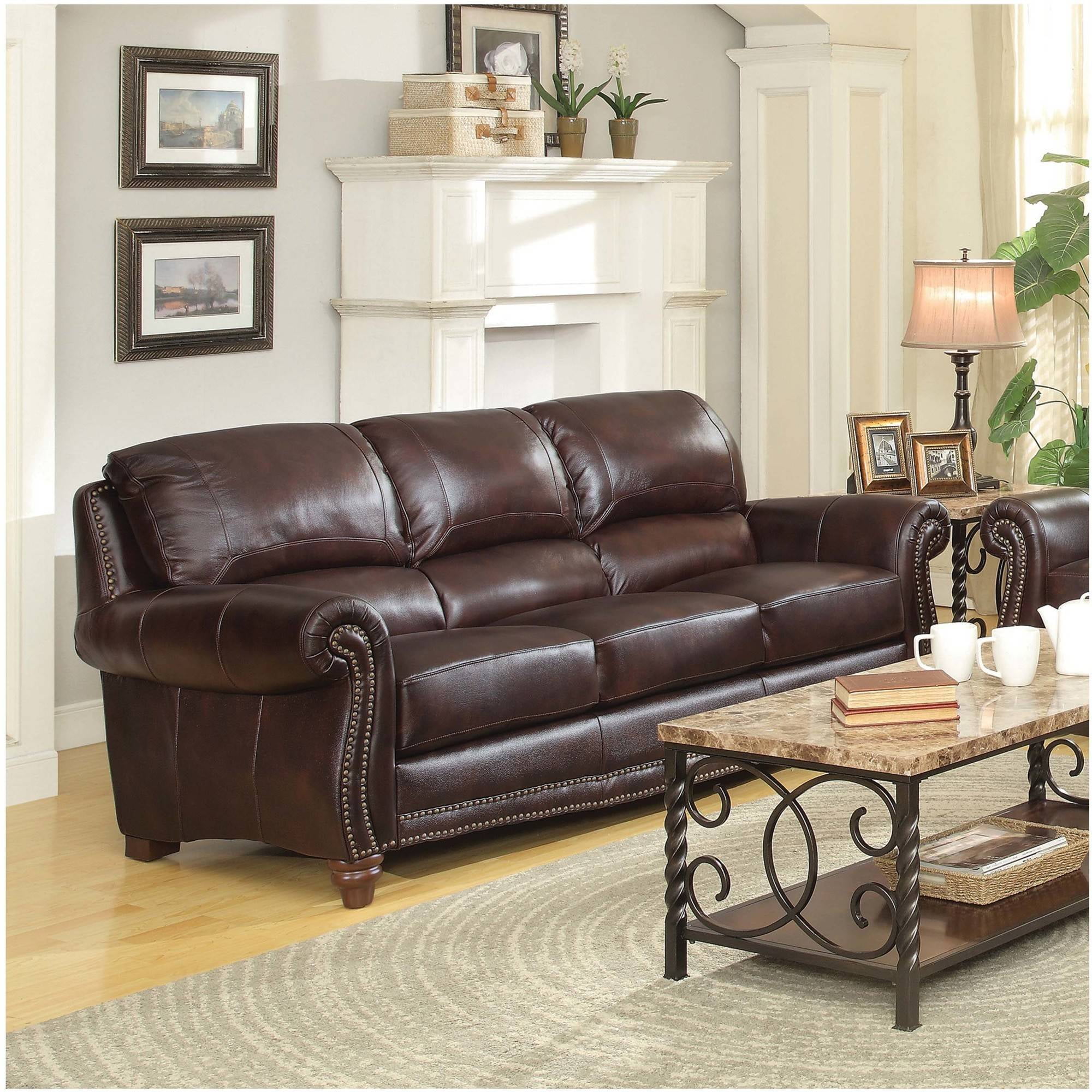 Wildon Home Leather Sofa