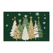 Dmlowu Christmas Tree Placemats - Heat Proof Christmas Placemats, Non-Slip Table Mats for Party Holiday Decor, Merry Christmas Tree Decorations Placemats for Dining Table