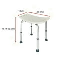 thumbnail image 2 of Shower Chairs or Stools, Adjustable 7 Height Medical Simple Stool w/Ultra Suction Balance Assist Grab, Bath Chair for Seniors, Disabled, Pregnant, Elderly, 450lbs, White, S9965, 2 of 6