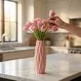 thumbnail image 5 of Unique Bargains Slim Acrylic Narrow Bud Vase for Roses Pink 2.8"L x 2.8"W x 7.9"H, 5 of 6