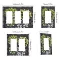 thumbnail image 2 of Yayeee Rocker Switch Wall Plate 3-Gang 6.5"x4.6" Home Decorative Outlet Cover, Gray Floral, 2 of 6
