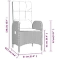 thumbnail image 4 of vidaXL 5 Piece Garden Dining Set with Cushions Grey Poly Rattan, 4 of 5