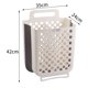 thumbnail image 1 of Cesta de ropa sucia plegable para el hogar, cesta de almacenamiento de artículos diversos para el baño sin perforaciones, cesta de ropa sucia, ropa de baño, 1 of 6