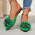 thumbnail image 2 of Green Womens Comfortable Round Toe Mules Flat Sandals For Women Casual Summer Footwear, 2 of 9