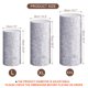 thumbnail image 2 of Uxcell Conjunto de 3 Fundas de Cilindro de Spandex Cubierta de Plinto, Tono Plateado (Tela de Terciopelo - Grande), 2 of 5