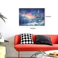 thumbnail image 5 of 16x24 inch Canvas Frameless Painting Starry Night Christmas Tree,Cafes,Bedroom,Man Cave,Office Wall Art Prints Decor,Enchanting Festival Decoration,Gift For Children,Modern Style Indoor Decor, 5 of 6