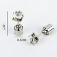 thumbnail image 6 of Grandest Birch 1Pc Women Stud Earrings Cubic Zirconia LED Female Square Luminous Stud Earrings for Party Copper Multi-color, 6 of 8