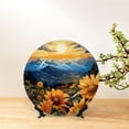 thumbnail image 6 of Gaeub Sunset Sky Sunflower Print Ceramic Plate,Dinner Plates,Bone China Decorative Plates with Display Stand,Art Ceramic Ornaments for Wall Hanging Decoration-10in, 6 of 6