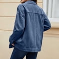 thumbnail image 5 of Oversized Denim Jackets for Women Drop Shoulder Jean Jacket Plus Size Casual Button Down Boyfriend Denim Jean Jackets with Pockets, 5 of 7