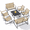 Brown, variant on Noelse Patio Furniture Set, 4 Piece Textilene Conversation Set with 2 Rocking Chairs and Coffee Table, Perfect for Lawn, Garden, Poolside, Black
