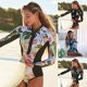 thumbnail image 2 of Traje de baño para mujer, sexy, deportivo, de manga larga, estampado, para surfear, 2 of 6
