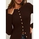 thumbnail image 5 of Suéter PRETTYGARDEN Otoño 2025 Mujer Marrón XL Tejido Acanalado, 5 of 7