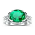 thumbnail image 4 of RYLOS Rings for Women 14K White Gold Ring 12X10MM Gemstone &  Diamonds Great Ring for Middle or Pointer Finger May Emerald Jewelry Size 13, 4 of 8