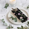 thumbnail image 3 of Cloth Napkins Set of 8 - 20x20 Inches, Pink Spring Floral Washable Reusable Table Napkins, Flowers Botanical Elegant Pastoral Black Soft & Absortbent Dining Napkin for Party Wedding Hotel Restaurant, 3 of 8
