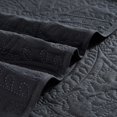 thumbnail image 5 of Mellanni Bedspread Coverlet Set Black - Reversible Bedding Cover - Oversized Quilt Set, 3 Piece, Full / Queen, Black, 5 of 8