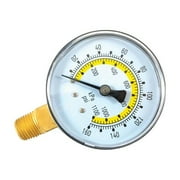 Forney Industries 1892991 Plastic 2.25 in. Bottom Mount Air Pressure Gauge, 0.25 in. NPT 160 PSI