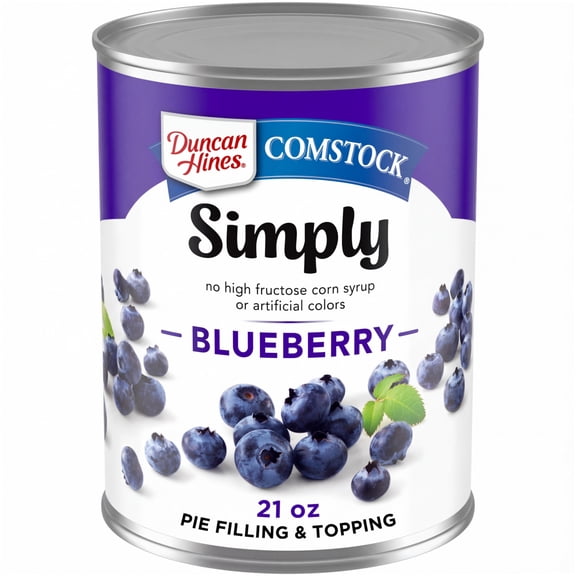 Duncan Hines Comstock, Blueberry Pie Filling & Topping, Ready to Use, 21 oz.