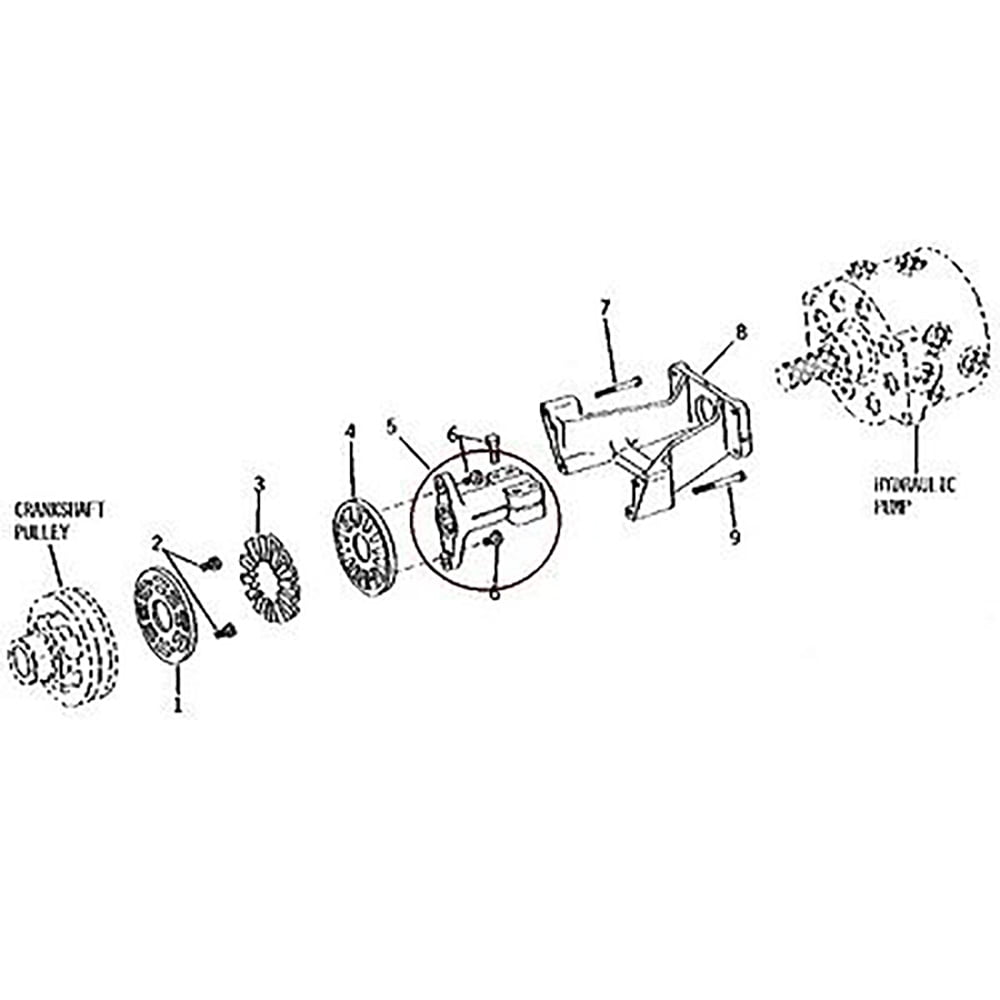 T128296 Fits John Deere Hydraulic Pump Drive Shaft Coupler 300B 410 510