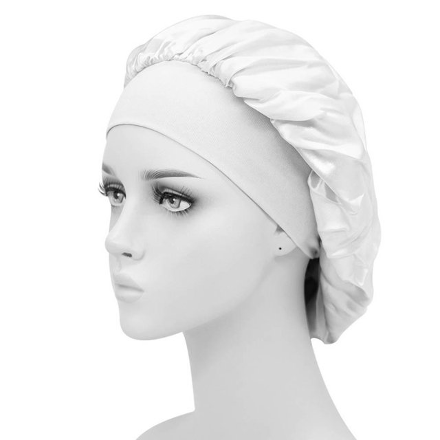 ANGWU Sombrero De Dormir Elástico Moda Seda Cuidado Del Cabello Baño Noche Señora Satén Capó