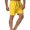 Yellow, variant on ZZwxWA Men Short Casual Fashion Sports Breathable Shorts Elastic Plus Size Printed Trousers Quick-Dry Male Clothing Oversize Holiday Beach Pants Workwear Drawstring Short Pants Trousers