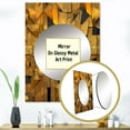 thumbnail image 3 of Designart "Geometric Wonders in Bold Gold and Black II" Abstract Geometric Mirror Wall Decor - Modern Gold Abstract Large Mirror For Wall Art Decor - 40" x 30" Inch, 3 of 5